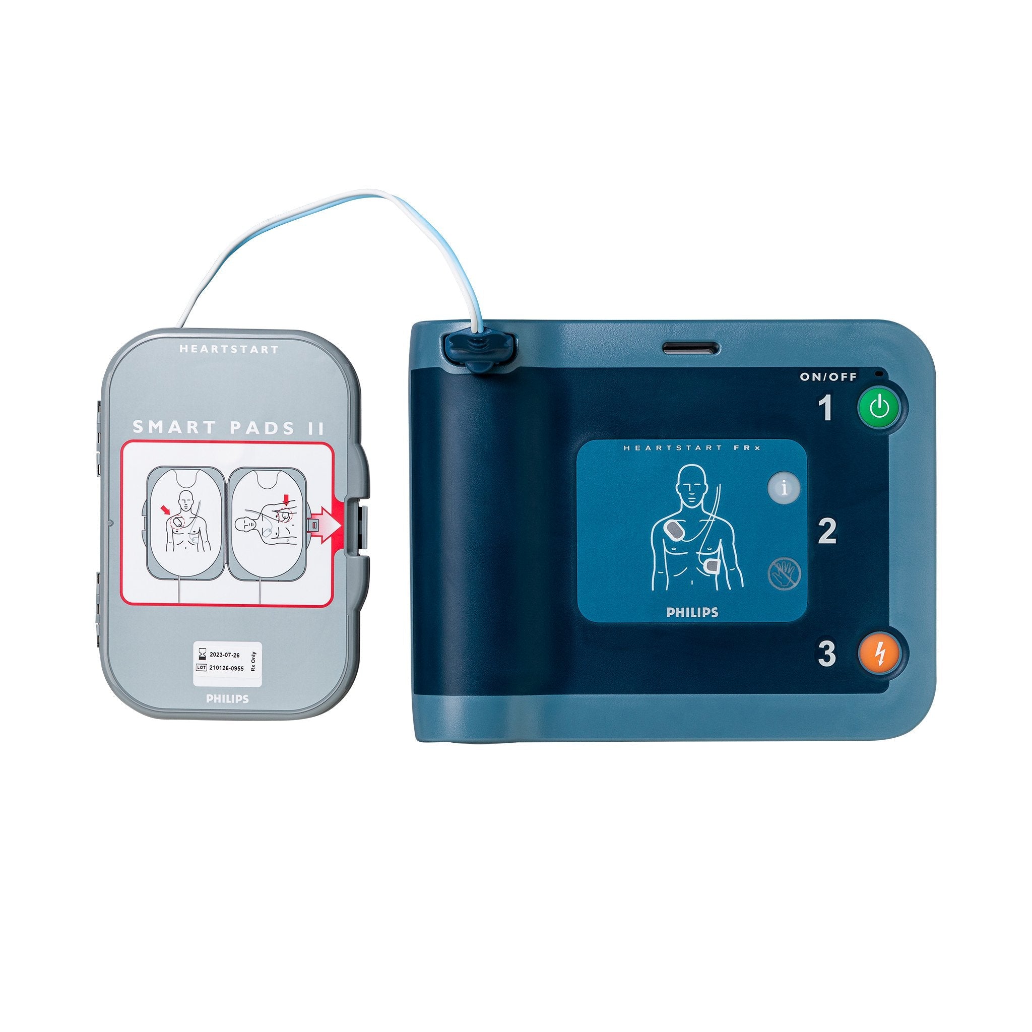 Défibrillateur Philips FRx avec électrode