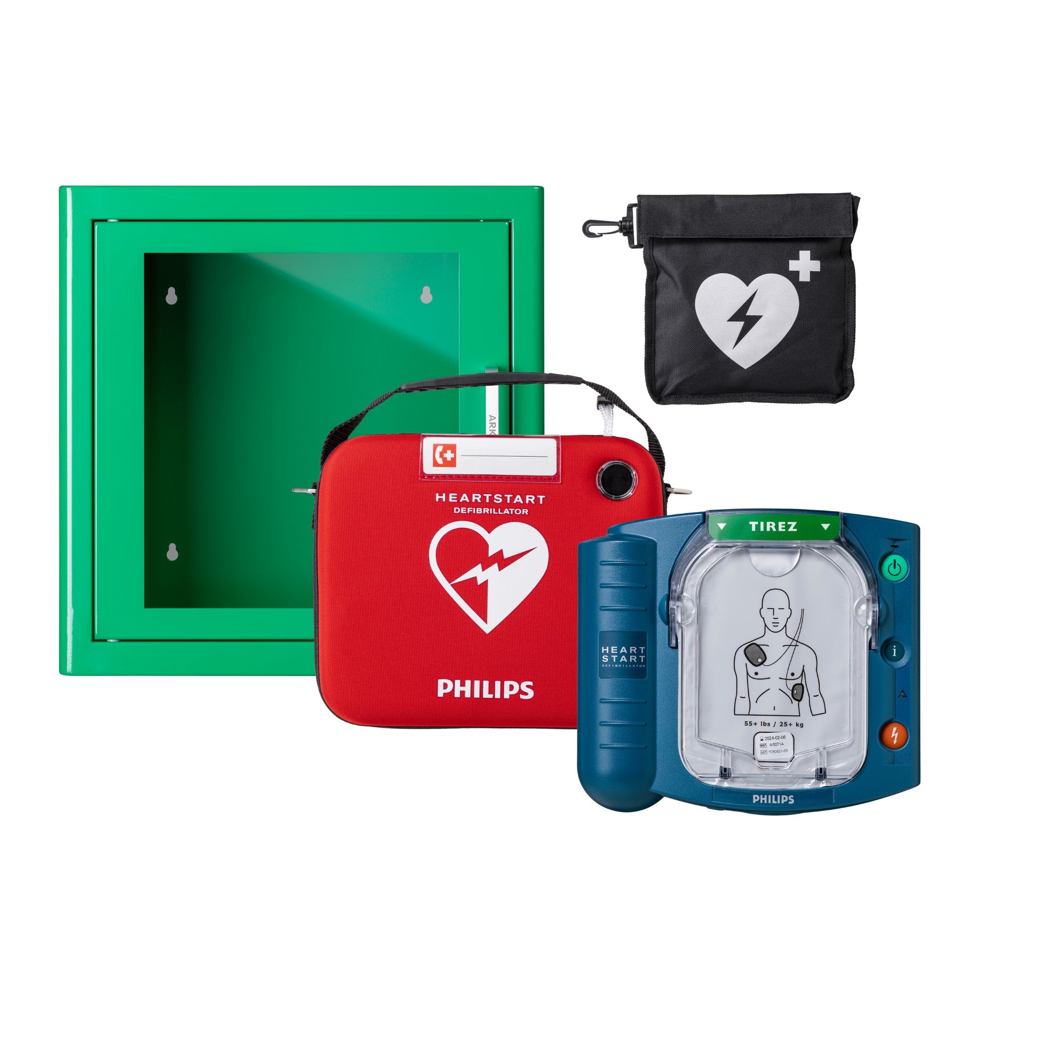 Pack complet Philips HS1 – DAE avec boîtier intérieur blanc/vert